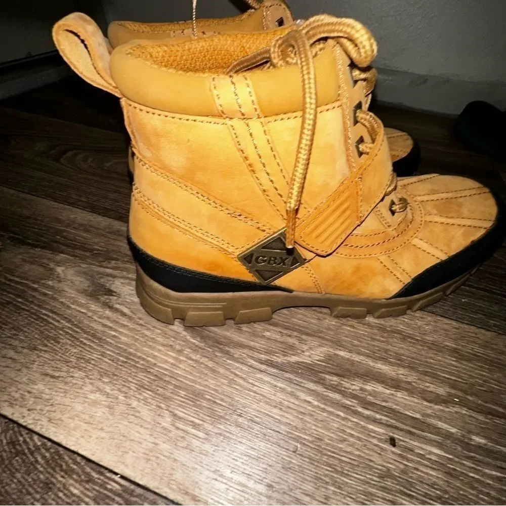 NEW GBX leather boots with Velcro fly sz 9.5